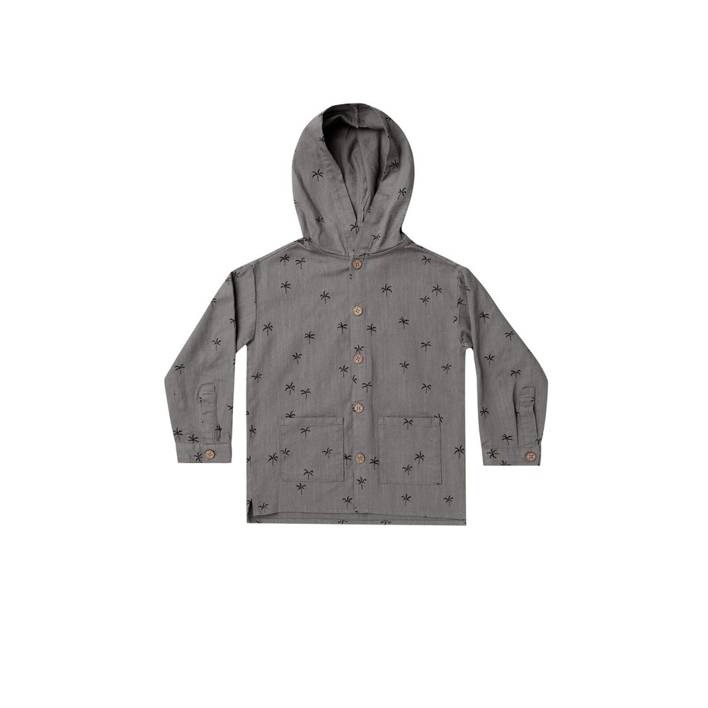 NWT Size 11-12y RYLEE & CRU Paradise Palms Hooded Overshirt